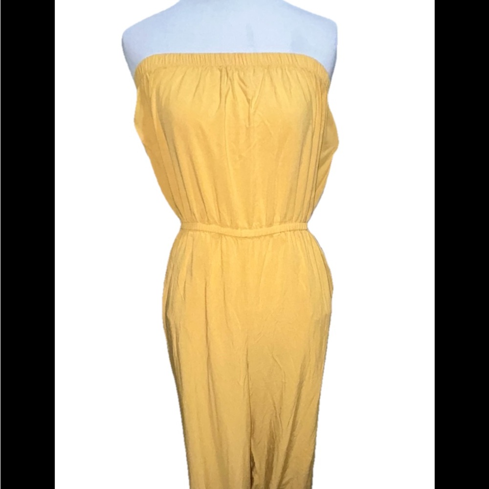 Forever 21 Strapless Yellow Pants
